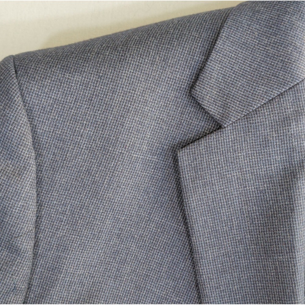 Jos A Bank Big & Tall Blazer Sport Coat 54L Wool Cashmere Charcoal Grey Check - Picture 9 of 10